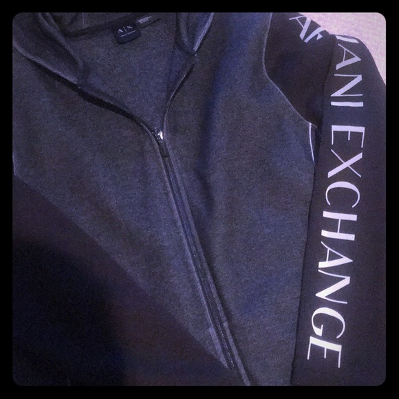 Authentic Armani Men’s Zip Hooded Sweater - Picture 1 of 4